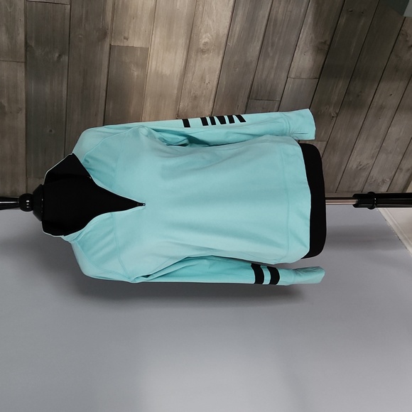 PINK Victoria's Secret Quarter Zip Pullover Athletic Jacket Like New Aqua Size L - Picture 5 of 6